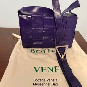 Bottega Veneta Purple Crossbody Messenger Bag
